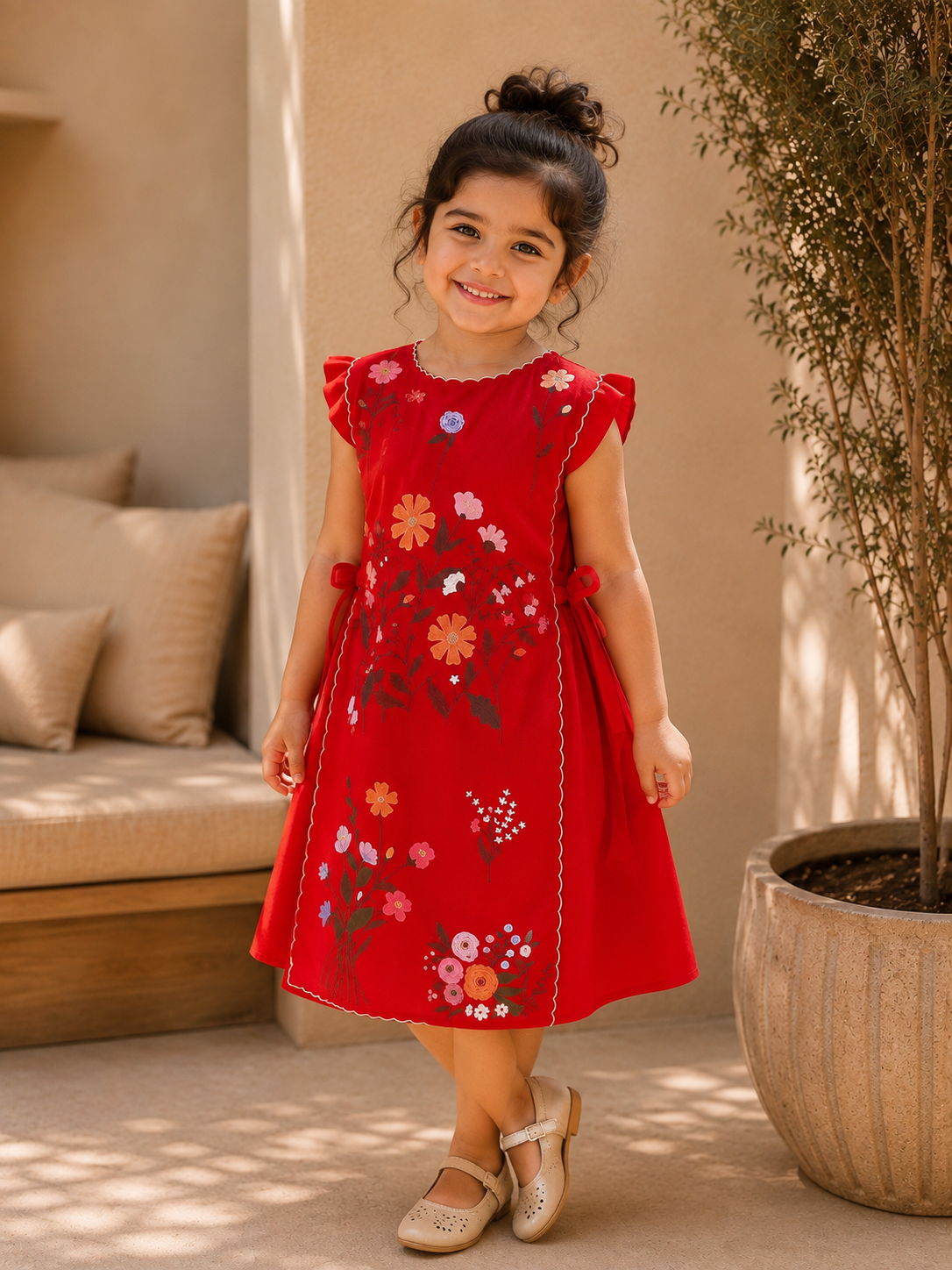 MINI RED REVERIE DRESS