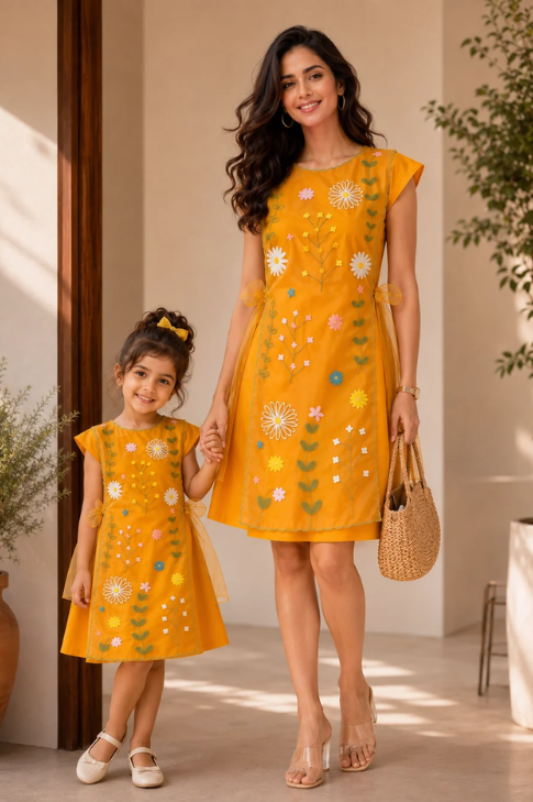 BUTTERCUP DRESS TWINNING