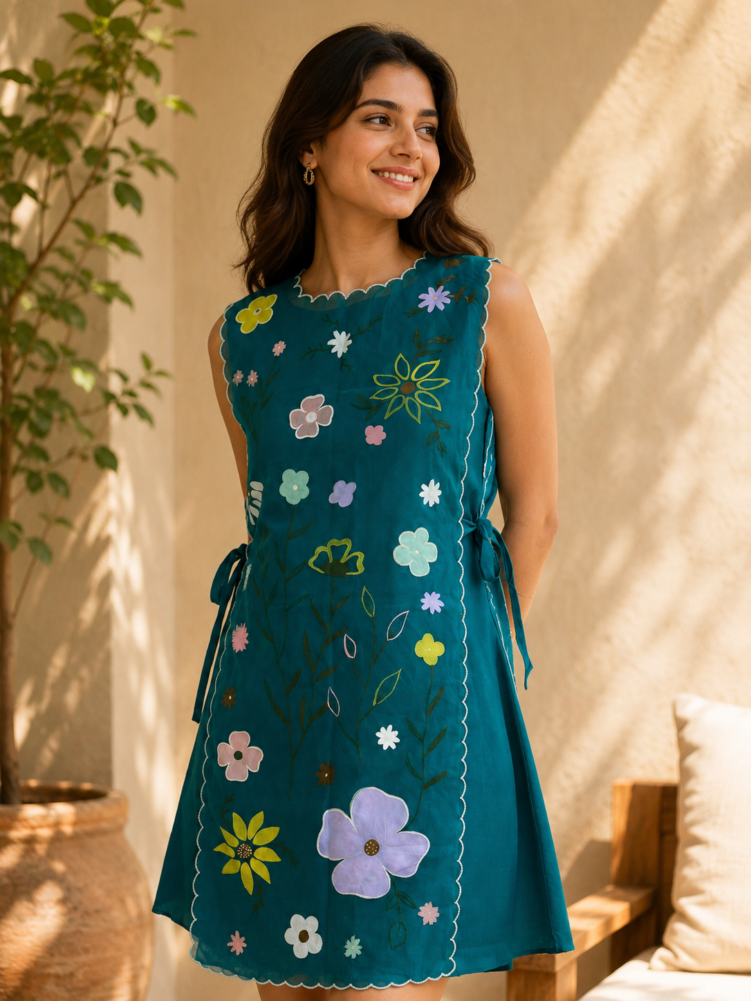 TEAL DRIFT DRESS
