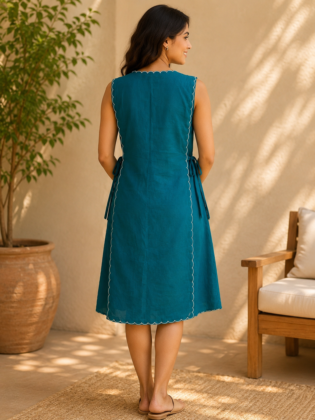 TEAL DRIFT DRESS