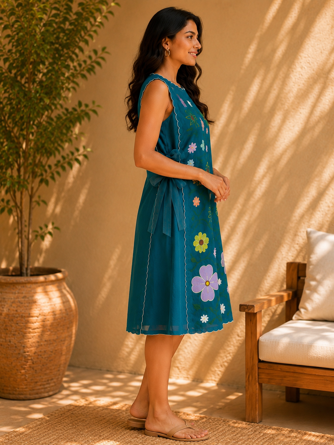 TEAL DRIFT DRESS