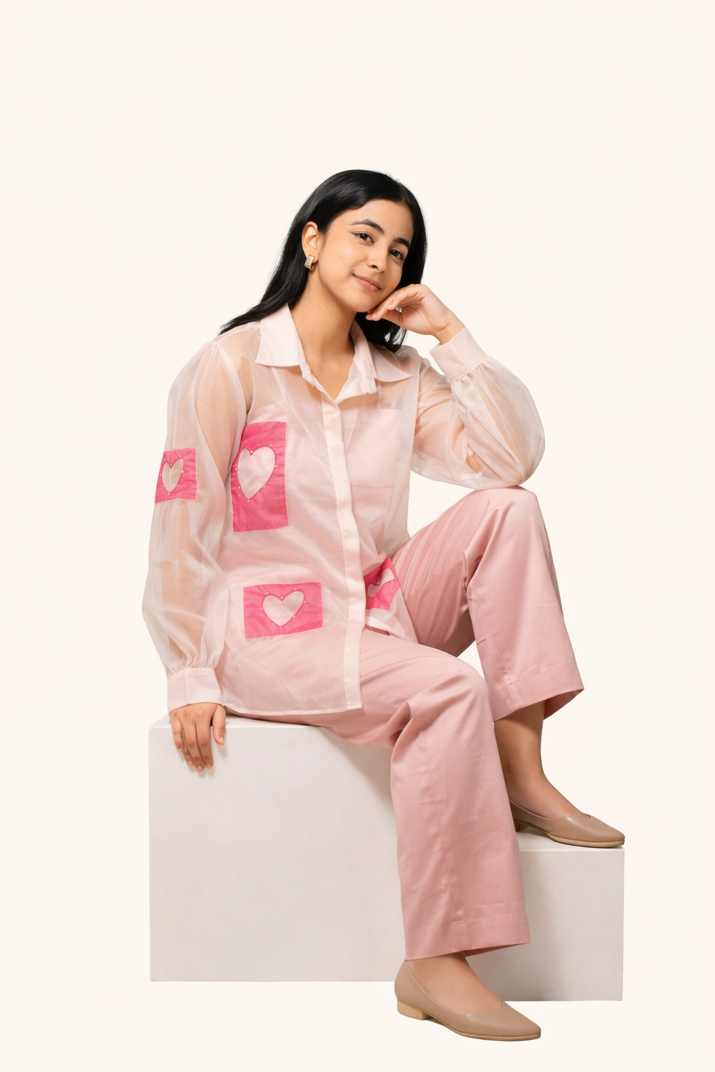 BLUSH HEART  CO-ORD SET
