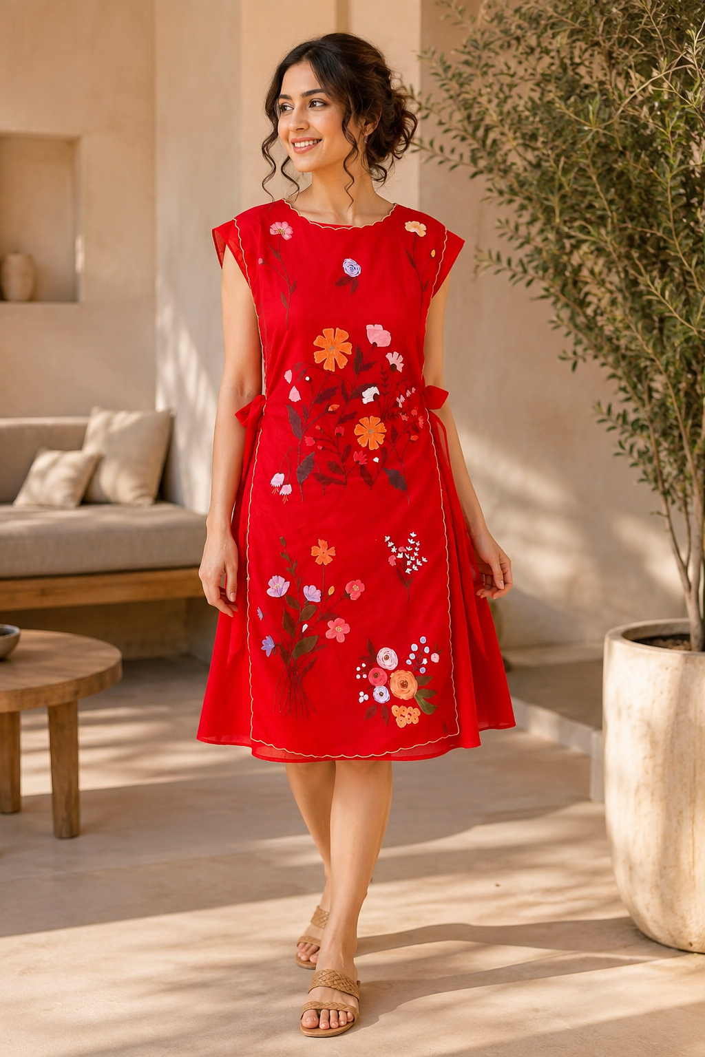 RED REVERIE DRESS