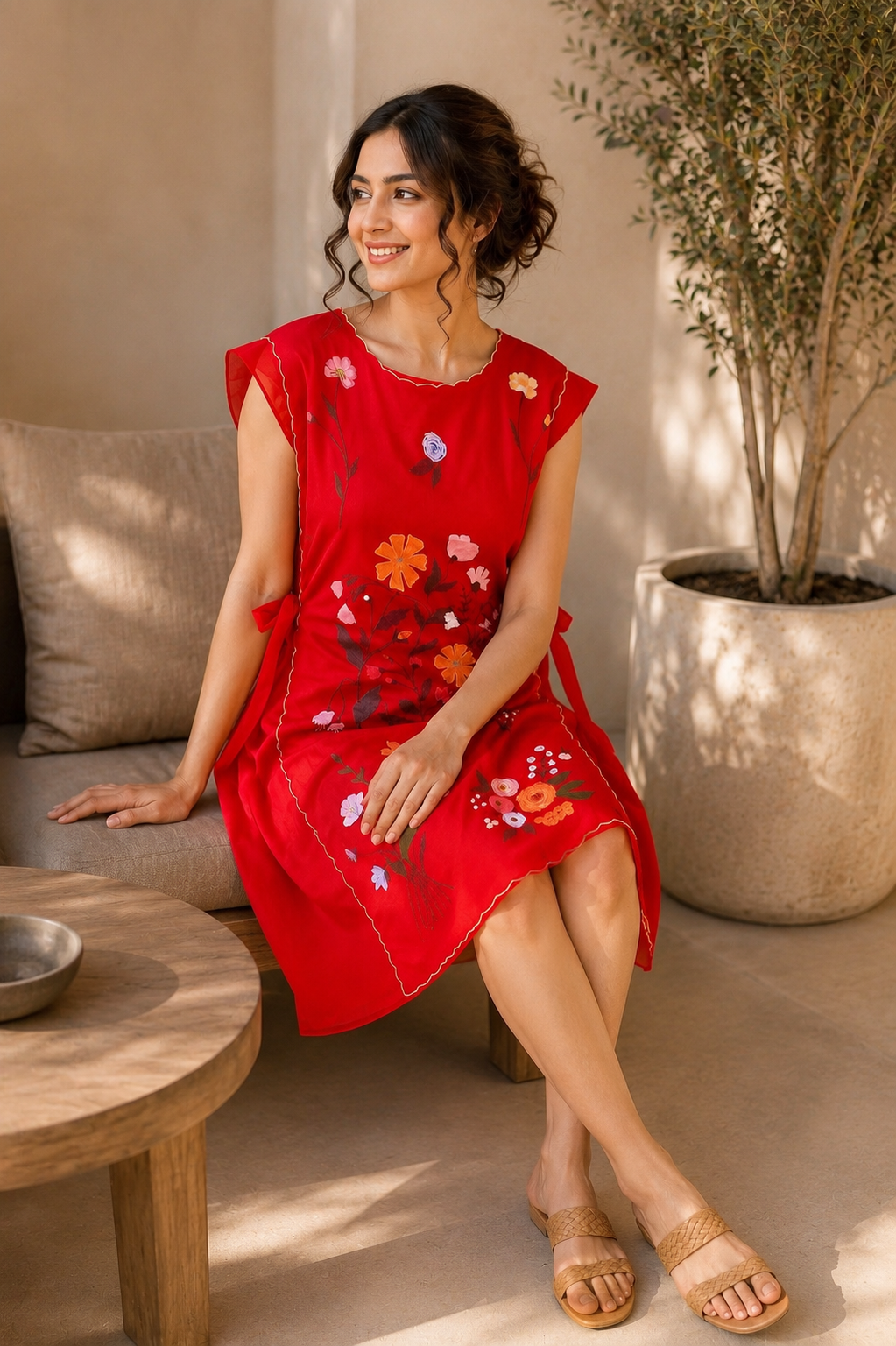 RED REVERIE DRESS