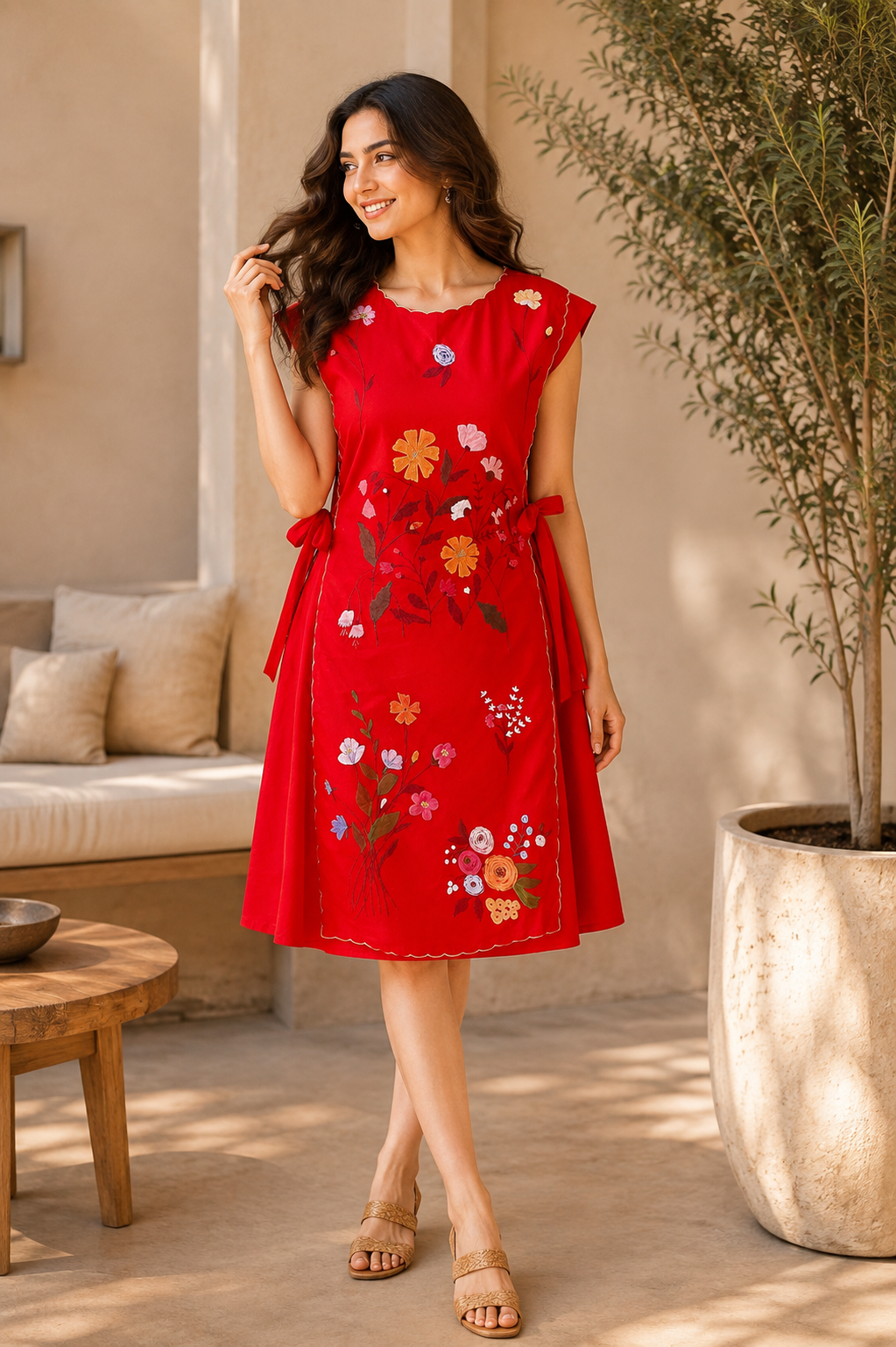 RED REVERIE DRESS