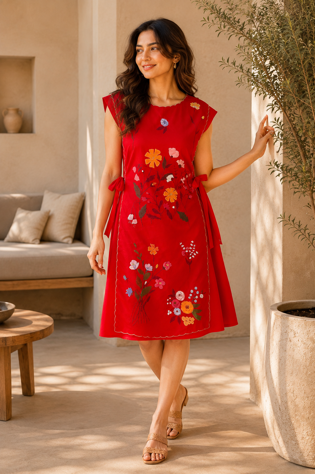 RED REVERIE DRESS