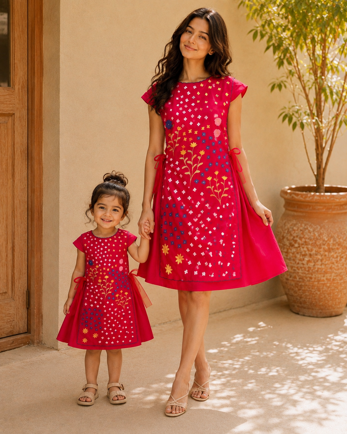 PINK BIB DRESS TWINNING