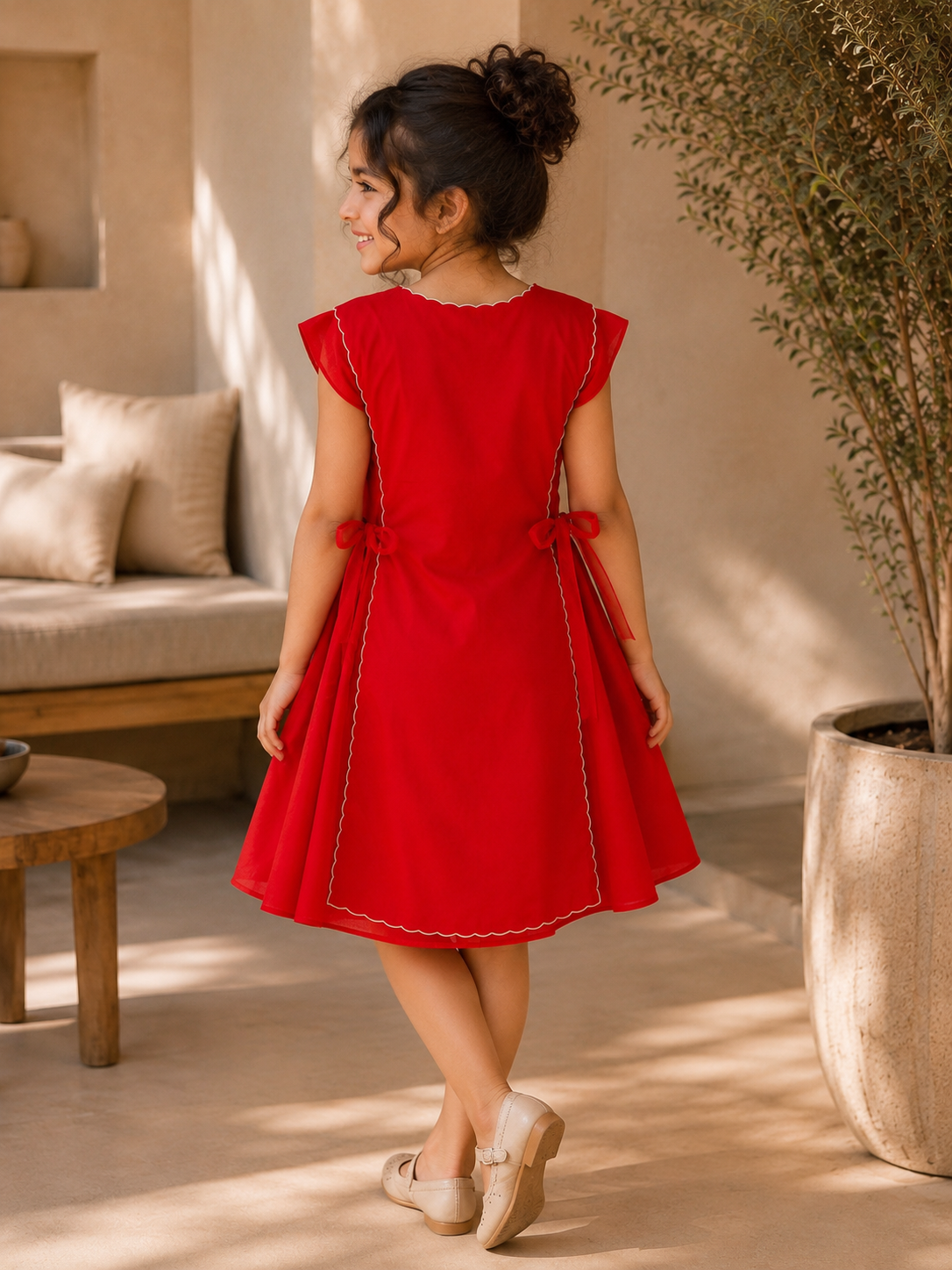 MINI RED REVERIE DRESS