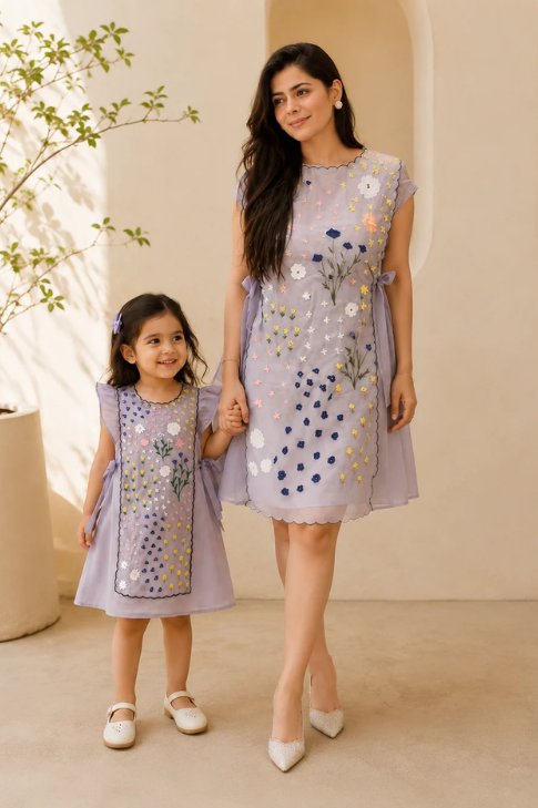 GREY DRESS TWINNING