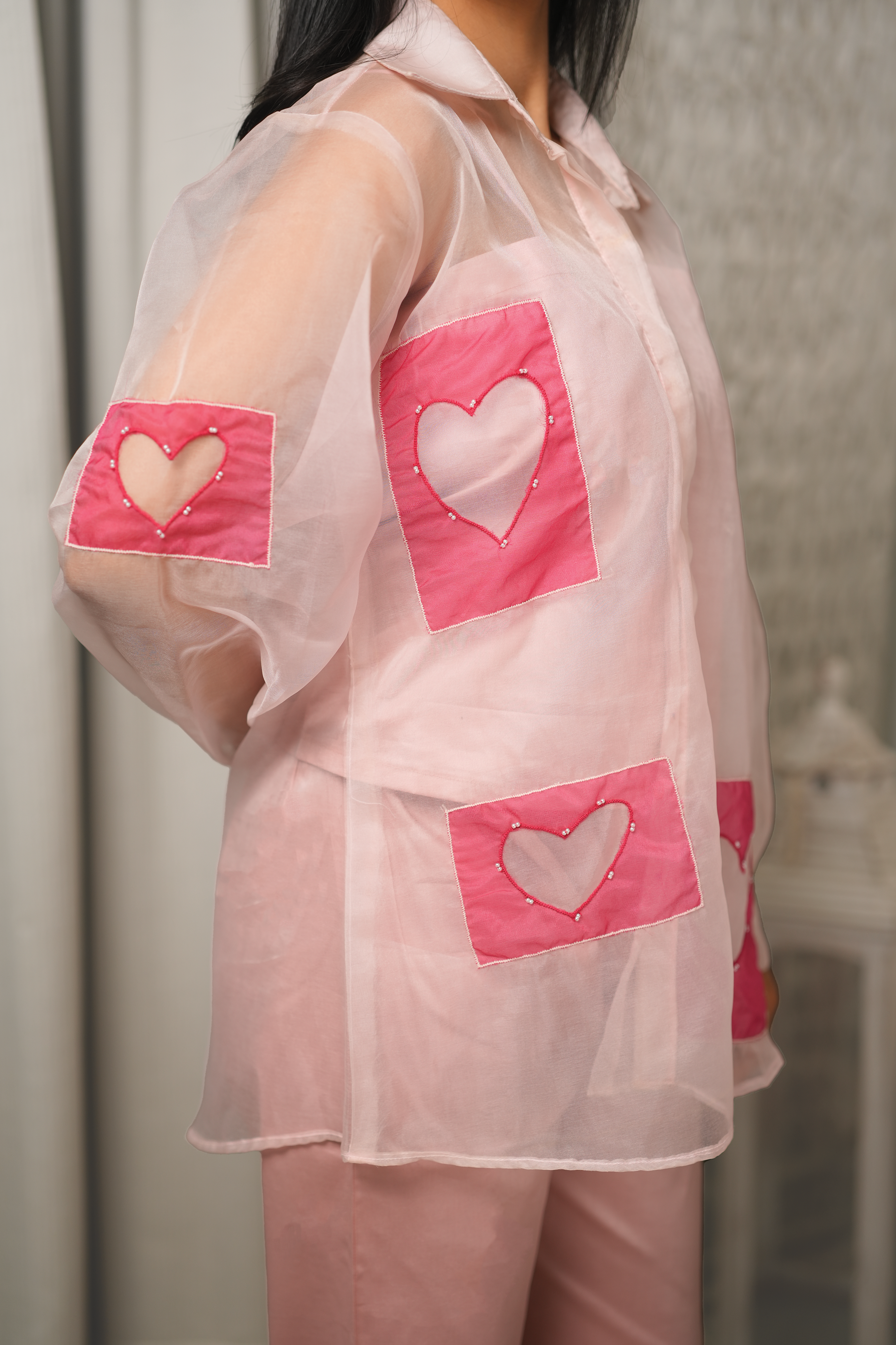 BLUSH HEART  CO-ORD SET