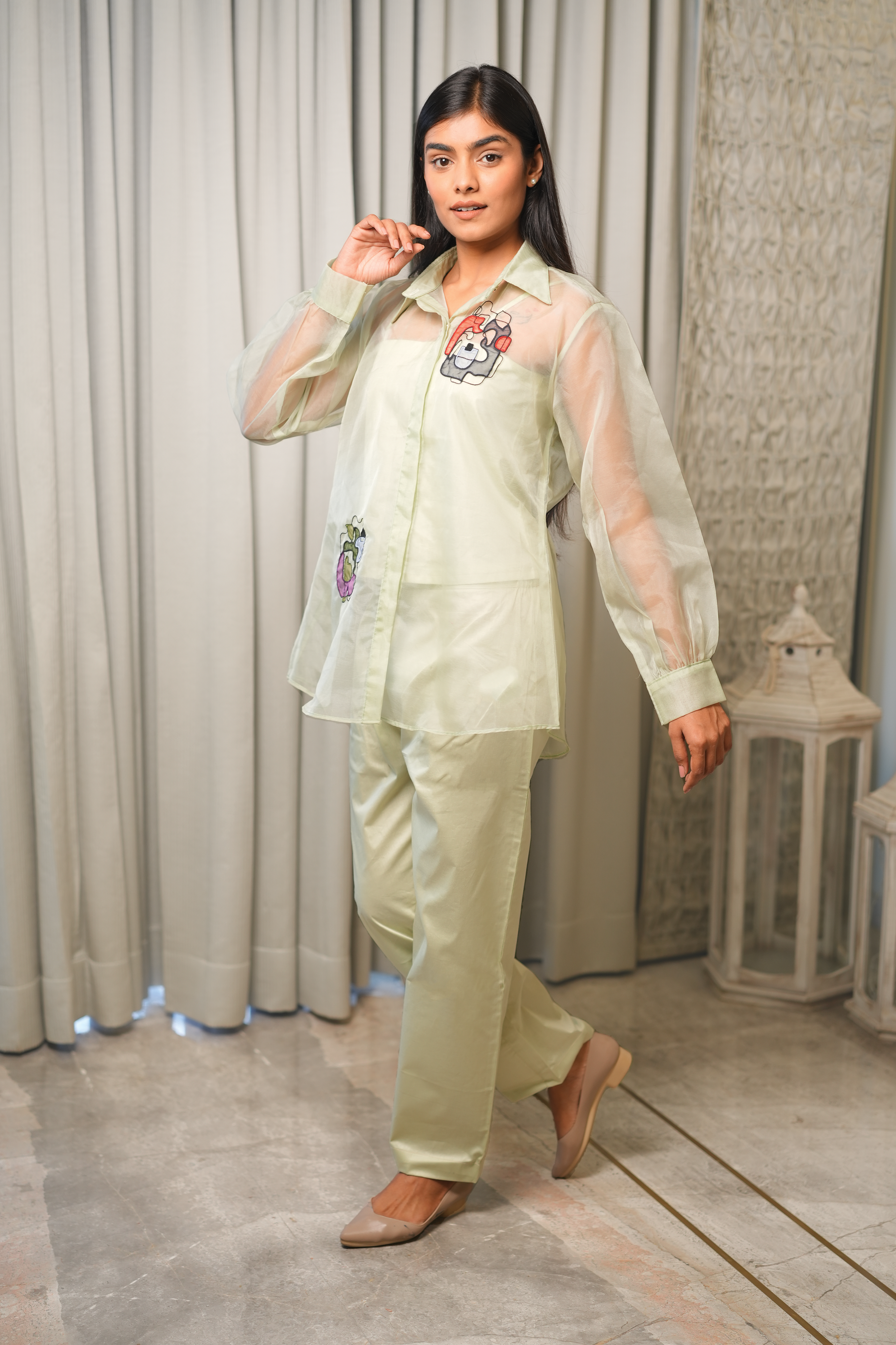 MINT DOODLE CO-ORD SET